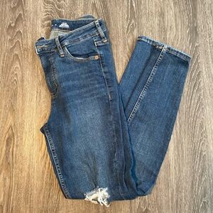 Old navy dark blue high rise super skinny jeans